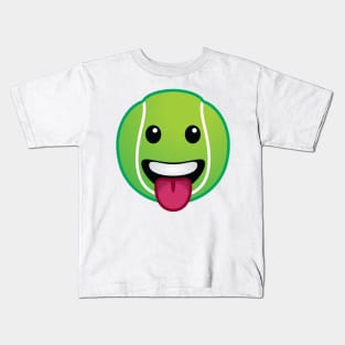 Tennis Ball Smiley Face Kids T-Shirt